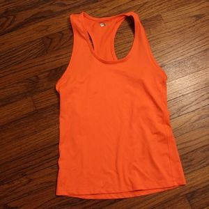Neon Orange Athletic Workout Tank Top